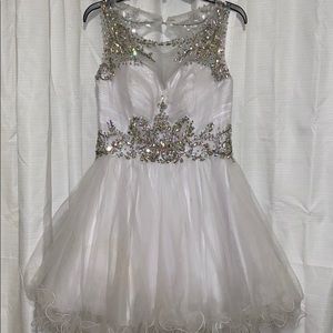 White rhinestone prom/homecoming/party dress